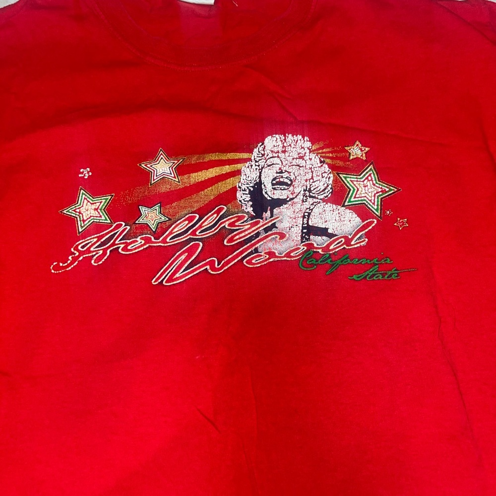 Red Hollywood Graphic T-Shirt